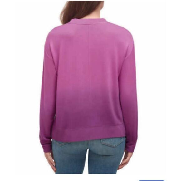 Splendid Purple Ombre Fleece Top   Sz. Lg - Picture 2 of 7